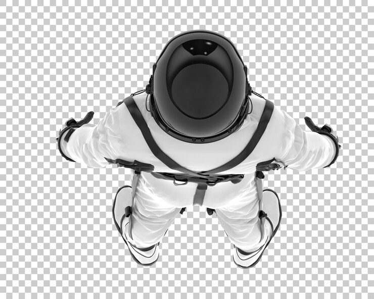 PSD space suit isolated on transparent background 3d rendering illustration