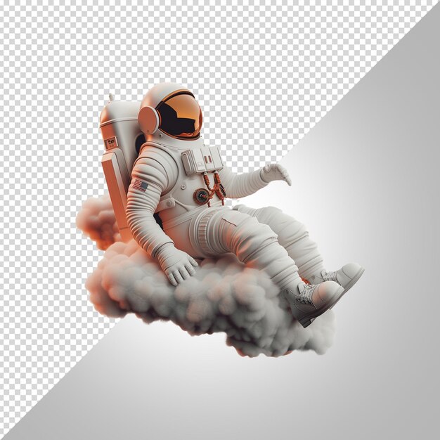 PSD a space suit with the word astronaut on it