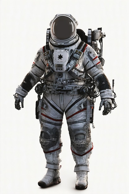 PSD space suits isolated on white background ai generated