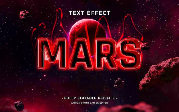 PSD space  text effect