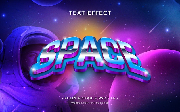 PSD space  text effect