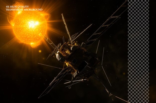 PSD a spacecraft designed to study the outer corona on transparent background