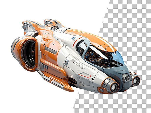 PSD spaceship photo with transparent background