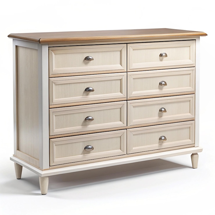PSD spacious dresser isolated on white background