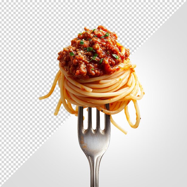 Spaghetti bolognese isolated