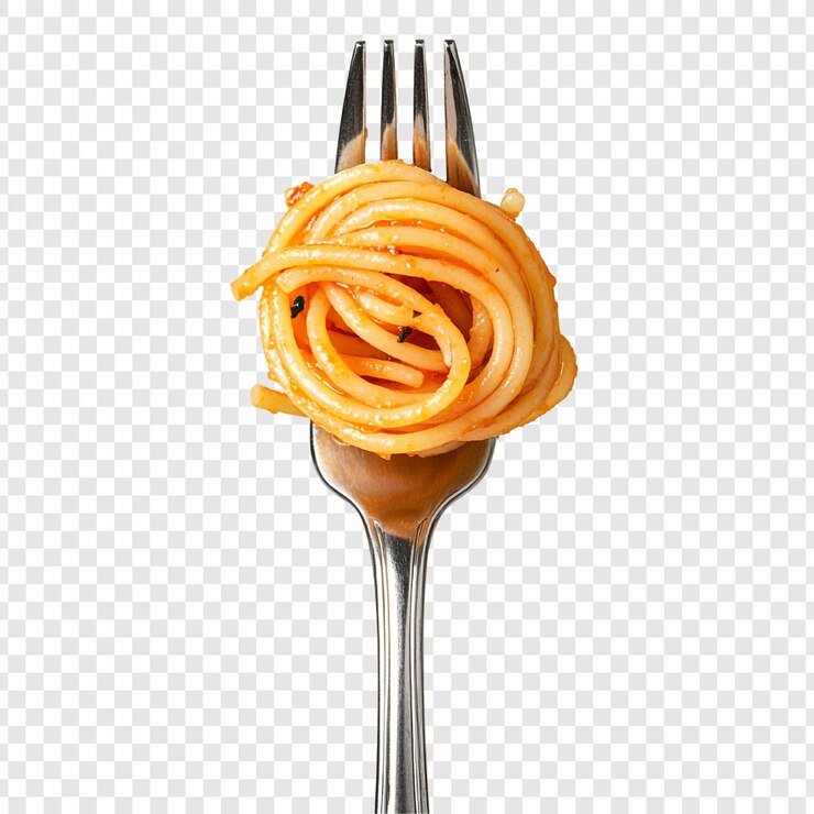 PSD spaghetti na widelcu