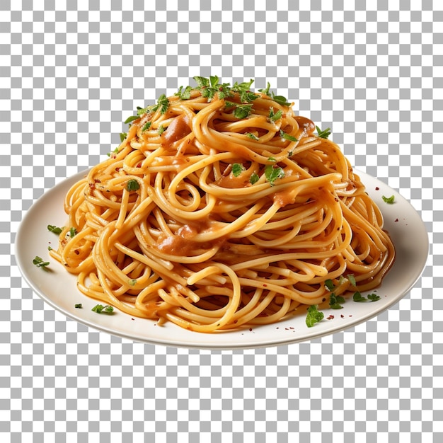 Spaghetti su sfondo trasparente