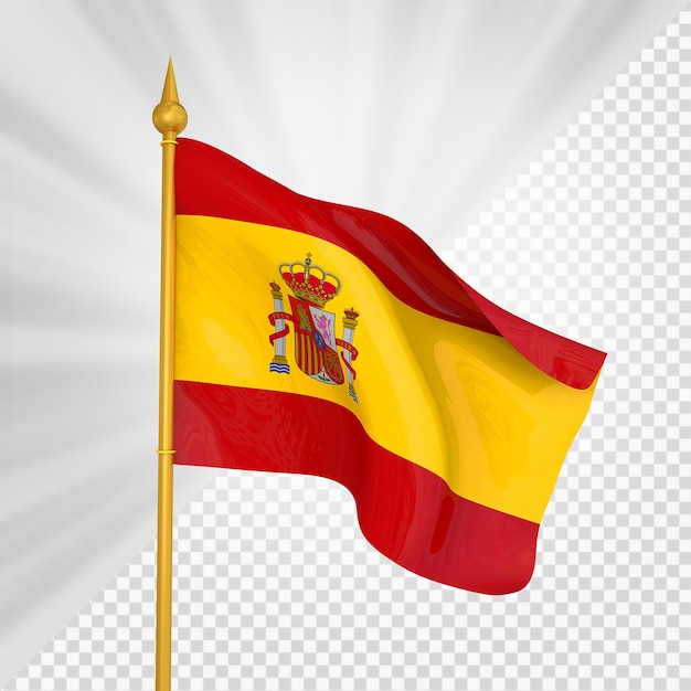 PSD spain flag 3d render