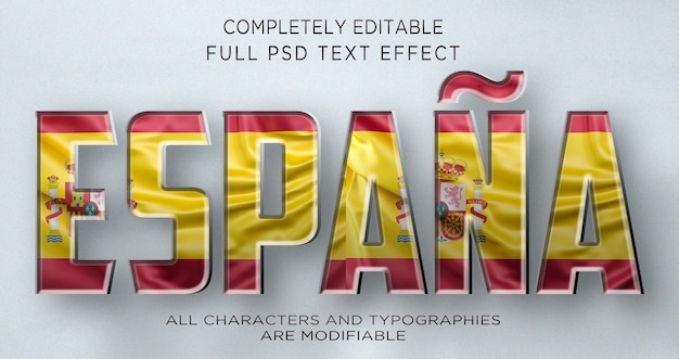 Spain text effect