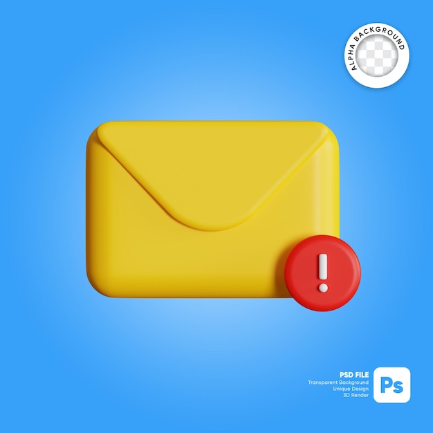 Spam mail or scam mail 3d illustration