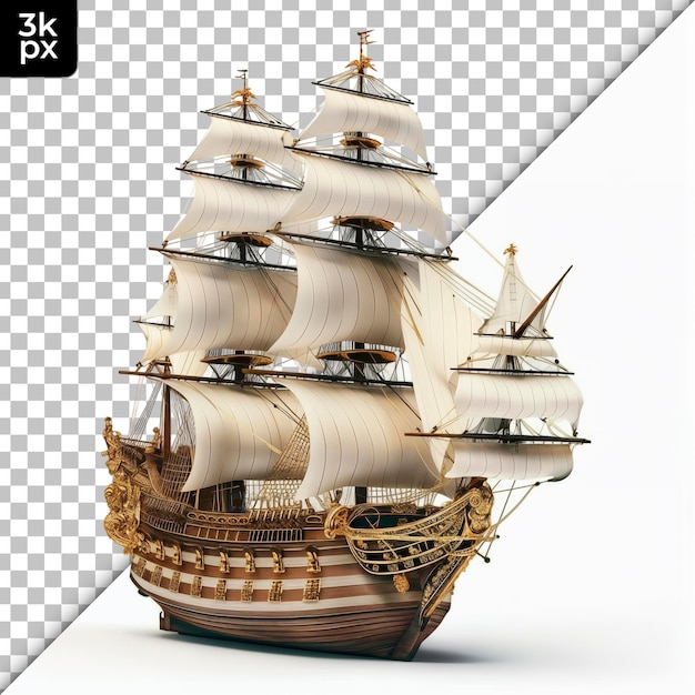 PSD spanish armada isolated on transparent background