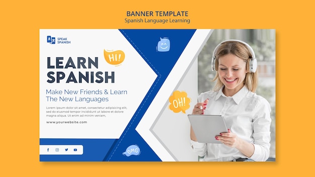 PSD spanish language learning banner