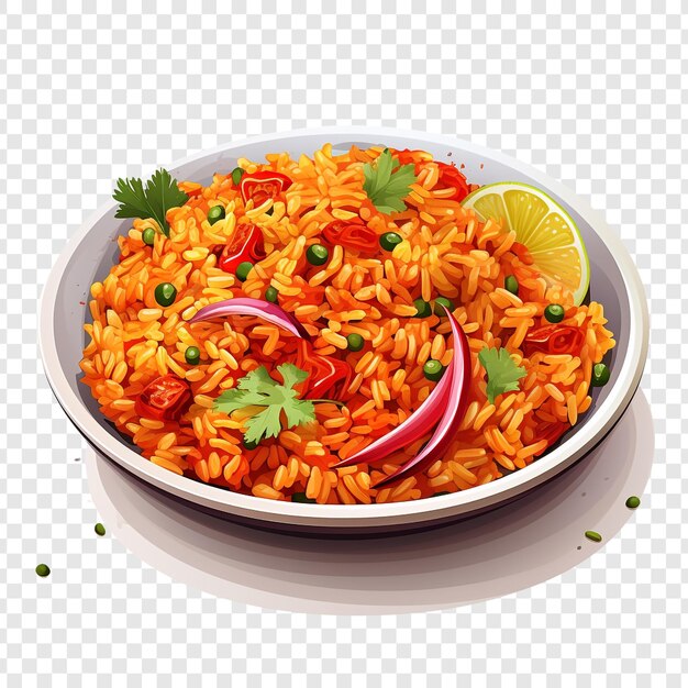 PSD spanish rice isolated on transparent background