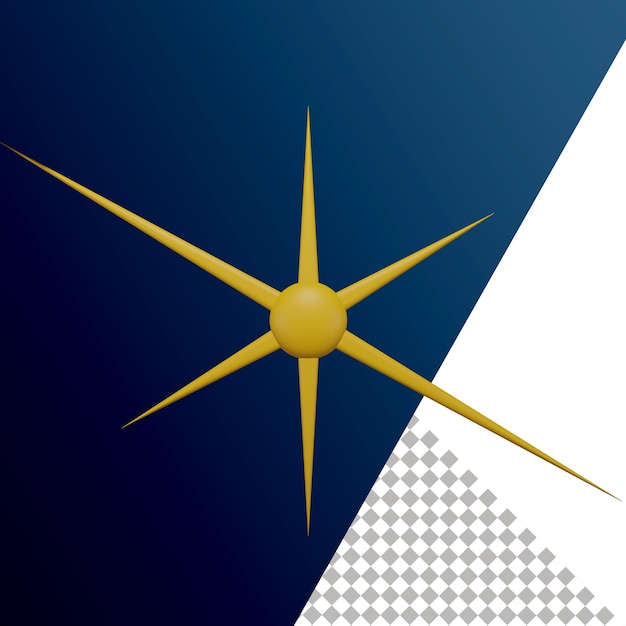 PSD Сверкающая звезда 3d icon