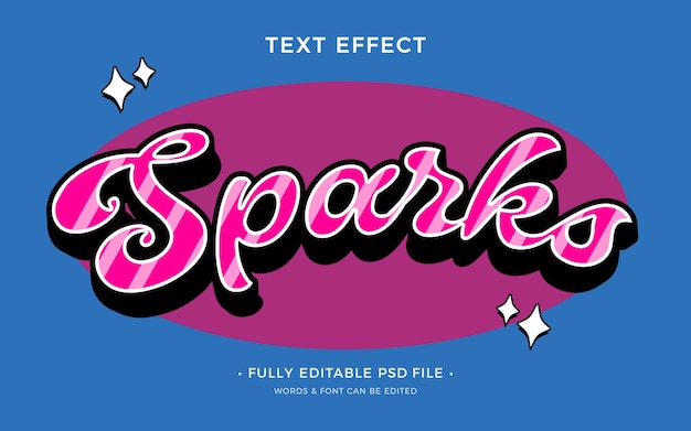 PSD sparkle-teksteffect