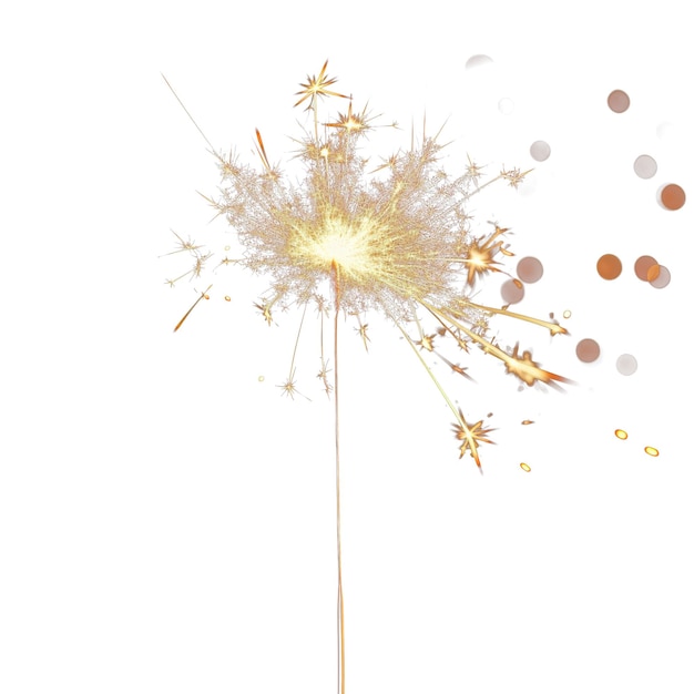 PSD sparkler on transparent background