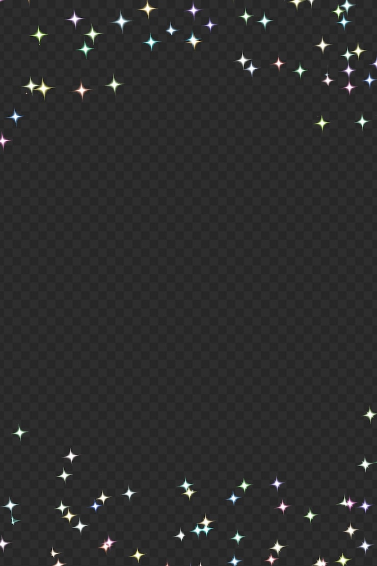 PSD 輝く色とりどりの星が重なり合っている