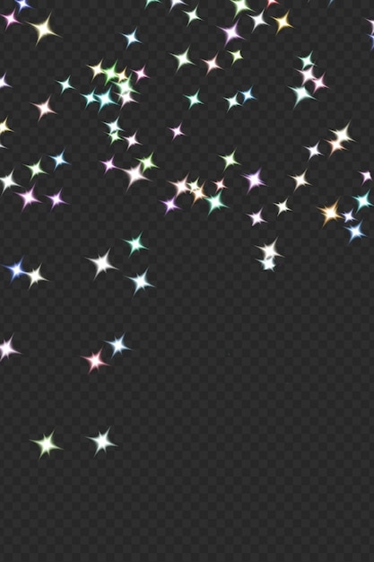 PSD sparkling colorful stars overlay