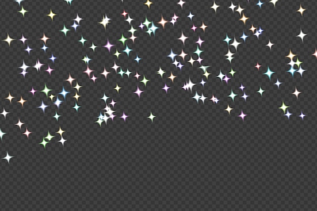 PSD sparkling colorful stars overlay