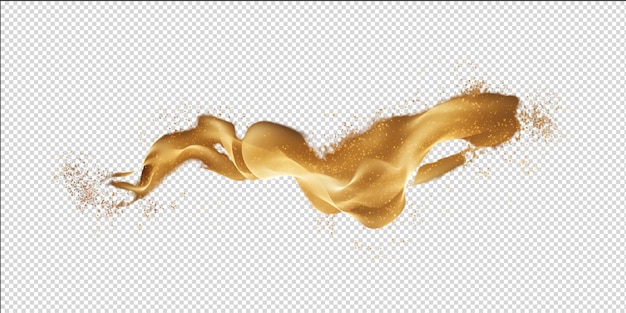 PSD sparkling gold atomization of gold dust particles artificial intelligence generative