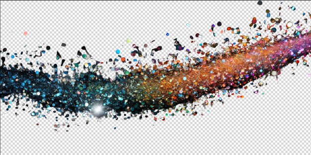 PSD sparkling prismatic rainbow color particles artificial intelligence generative