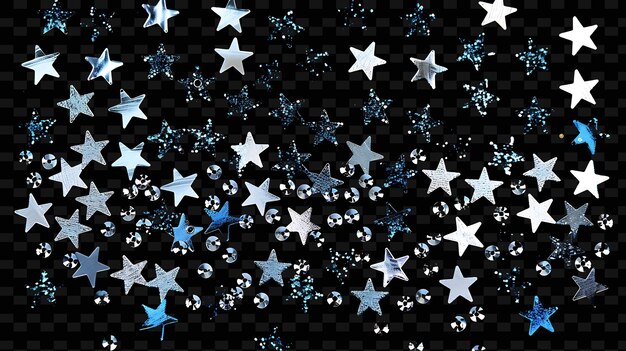 PSD sparkling sequined stars scattered starry night collage effe y2k texture shape background decor art