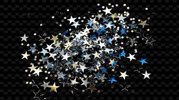 PSD sparkling sequined stars scattered starry night collage effe y2k textuurvorm achtergrond decoratie kunst