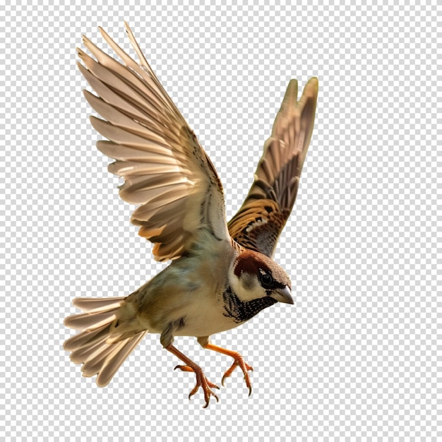 PSD sparrow isolated on transparent background