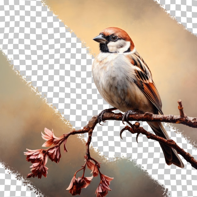 PSD sparrow that lives in trees