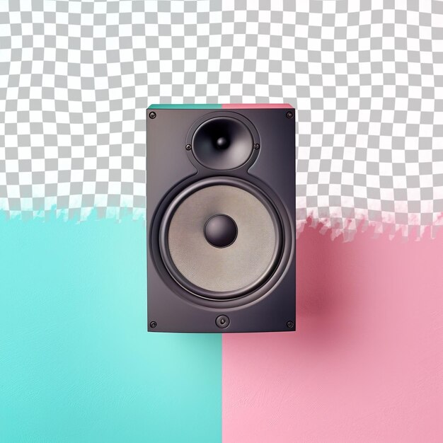 PSD a speaker that is on a colorful background