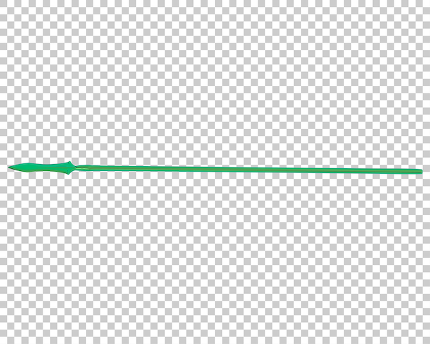 spear isolated on transparent background 3d rendering illustration