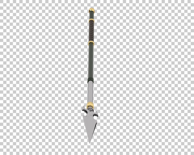 PSD spear on transparent background 3d rendering illustration