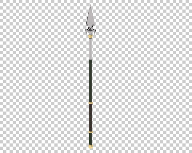 PSD spear on transparent background 3d rendering illustration