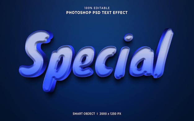 Special 3d editable psd text effect