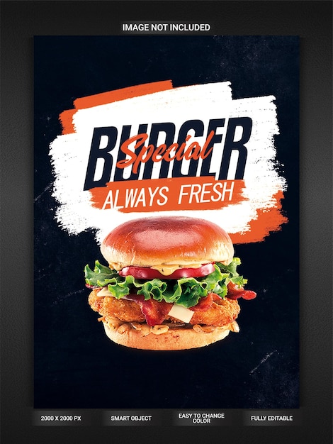 Special burger social media post