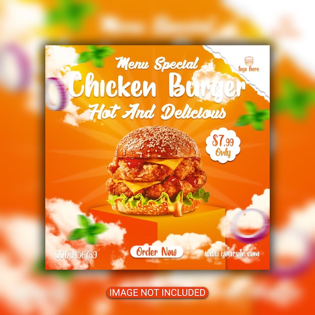 PSD special burger special menu flyer fast food menu flyer