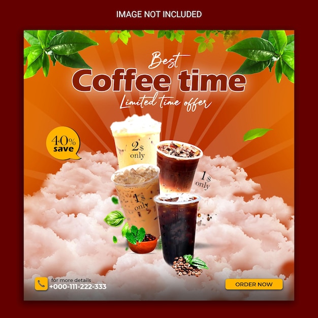 Special coffee social media banner design.
