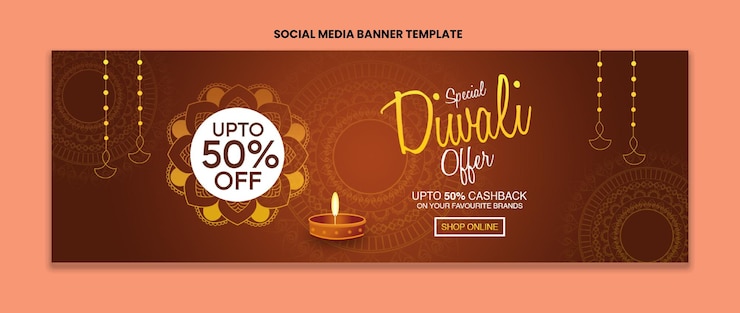 PSD special diwali offer social media twitter banner template