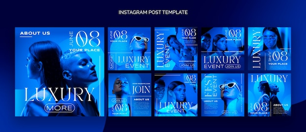 Modello di post di instagram per eventi speciali