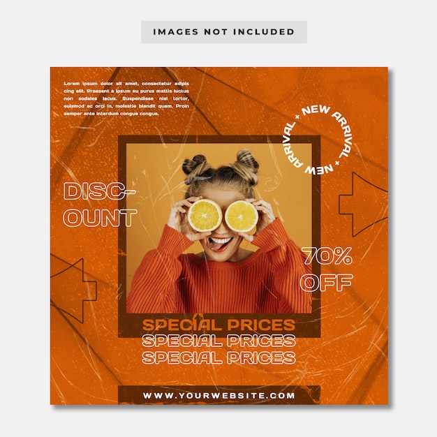 Special fashion sale social media instagram template