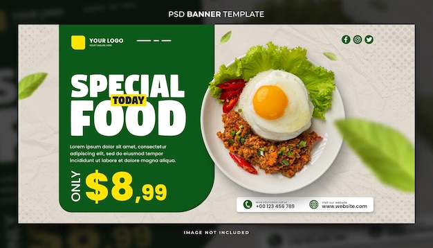 special food menu banner template