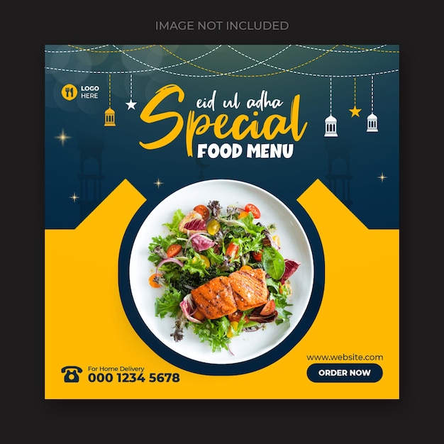 Special food menu social media post template