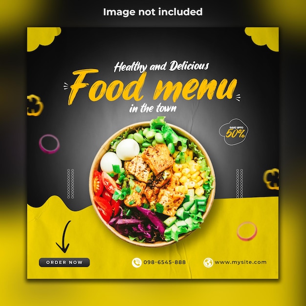 Special food sale social media post design template