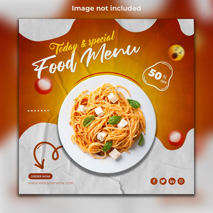 Special food social media banner post design