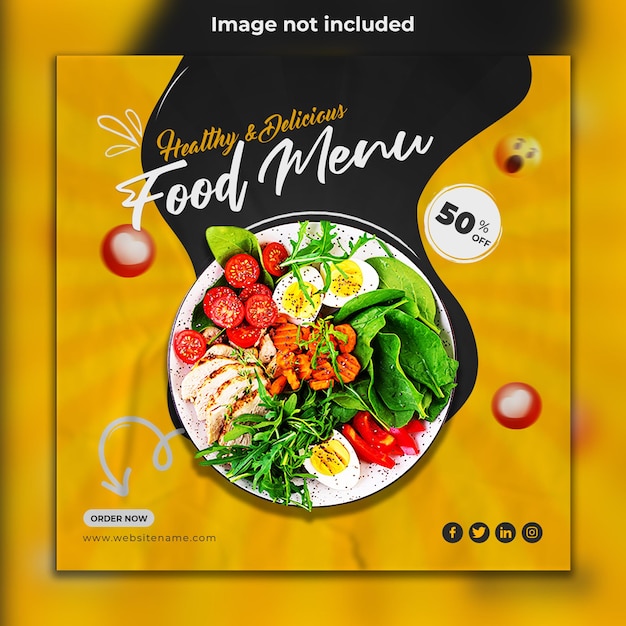 Special food social media banner post design