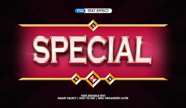 Special game title premium text style effect with gradient background