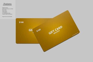 PSD special gift card mockup