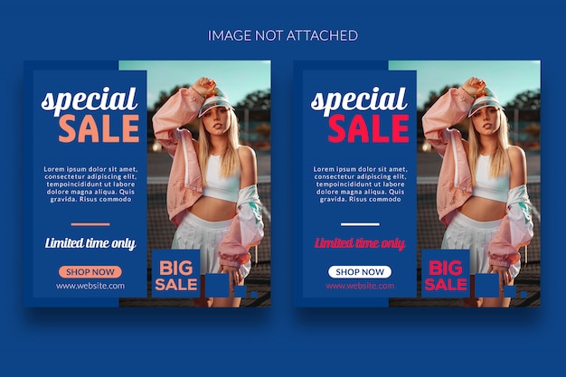 Special mega sale social web banners Premium 