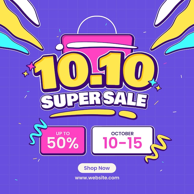 Special offer 1010 super sale discount flyer template
