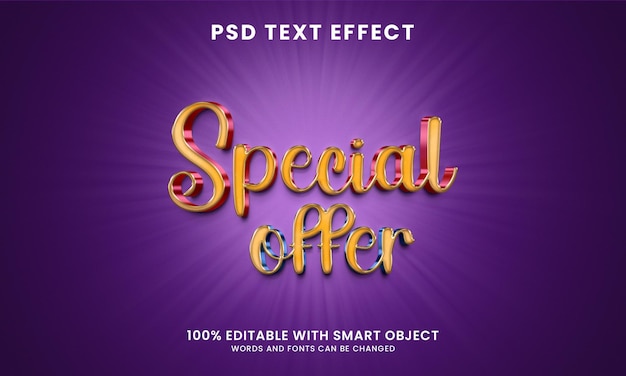 Special offer 3d style text effect template